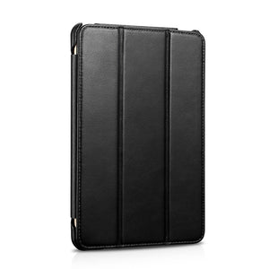 ICARER Retro Genuine Leather Stand Phone Case for iPad mini (2019) 7.9 inch - Black