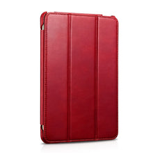 ICARER Retro Genuine Leather Stand Phone Case for iPad mini (2019) 7.9 inch - Red