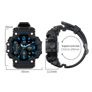 LC11 1.28 inch TFT Screen Outdoor Sports Smart Watch, IP68 Waterproof Support Heart Rate & Blood Pressure Monitoring (Blue)