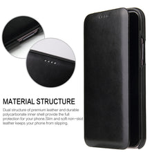 For iPhone 11 Pro Max Fierre Shann Business Magnetic Horizontal Flip Genuine Leather Case (Black)