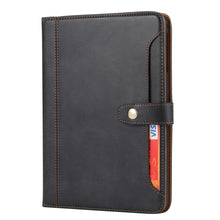 Calf Texture Double Fold Clasp Horizontal Flip Leather Case with Photo Frame & Holder & Card Slots & Wallet For iPad mini 5 / mini 4 / mini 3(Black)