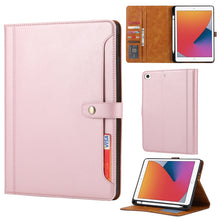 Calf Texture Double Fold Clasp Horizontal Flip Leather Case with Photo Frame & Holder & Card Slots & Wallet For iPad mini 5 / mini 4 / mini 3(Rose Gold)