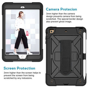 Contrast Color Silicone + PC Combination Case with Holder For iPad mini 3(Black)