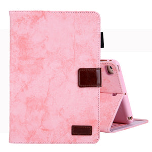 For iPad Mini 1 / 2 / 3 / 4 Business Style Horizontal Flip Leather Case, with Holder & Card Slot & Photo Frame & Sleep / Wake-up Function(Pink)