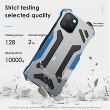 For iPhone 11 Pro R-JUST Shockproof Dustproof Armor Metal Protective Case(Blue)