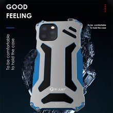 For iPhone 11 Pro R-JUST Shockproof Dustproof Armor Metal Protective Case(Blue)