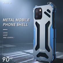 For iPhone 11 R-JUST Shockproof Dustproof Armor Metal Protective Case(Blue)