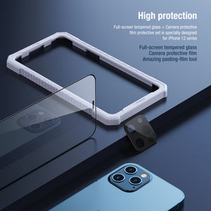 For iPhone 12 Pro NILLKIN 2 in 1 HD Full Screen Tempered Glass Film + Camera Protector Set