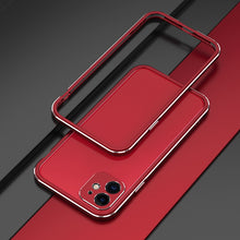 For iPhone 11 Aurora Series Lens Protector + Metal Frame Protective Case (Red)