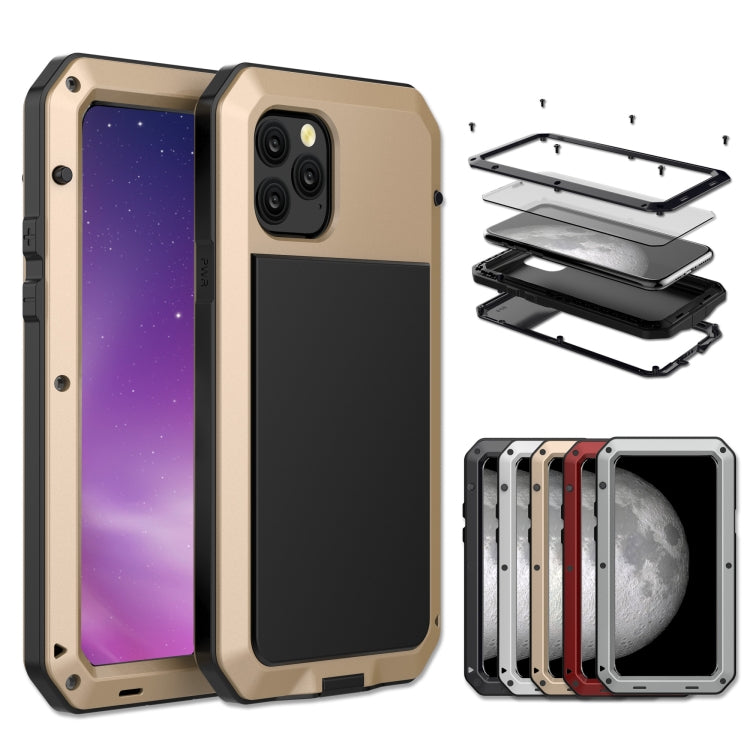 For iPhone 11 Pro Metal Armor Triple Proofing  Protective Case(Gold)