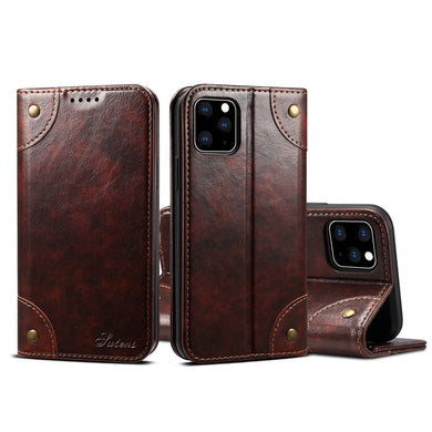 For iPhone 11 Pro Max Baroque Simple Horizontal Flip Leather Case, with Holder & Card Slots & Wallet(Dark Brown)