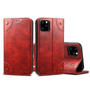 For iPhone 11 Pro Max Baroque Simple Horizontal Flip Leather Case, with Holder & Card Slots & Wallet(Red)