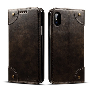 For iPhone X / XS Baroque Simple Horizontal Flip Leather Case, with Holder & Card Slots & Wallet(Black)