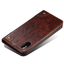 For iPhone X / XS Baroque Simple Horizontal Flip Leather Case, with Holder & Card Slots & Wallet(Dark Brown)