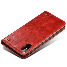 For iPhone X / XS Baroque Simple Horizontal Flip Leather Case, with Holder & Card Slots & Wallet(Red)