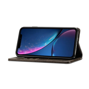 For iPhone XR Baroque Simple Horizontal Flip Leather Case with Holder & Card Slots & Wallet(Black)