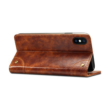 For iPhone XS Max Baroque Simple Horizontal Flip Leather Case, with Holder & Card Slots & Wallet(Light Brown)