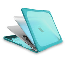 TPU + PC Two-color Anti-fall Laptop Protective Case For MacBook Pro Retina 15.4 inch A1398(Sky Blue)