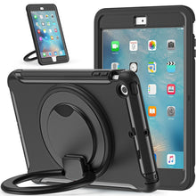 Shockproof TPU + PC Protective Case with 360 Degree Rotation Foldable Handle Grip Holder & Pen Slot For iPad mini 3 / 2 / 1(Black)