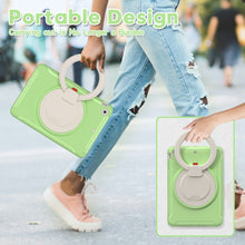 Shockproof TPU + PC Protective Case with 360 Degree Rotation Foldable Handle Grip Holder & Pen Slot For iPad mini 3 / 2 / 1(Matcha Green)