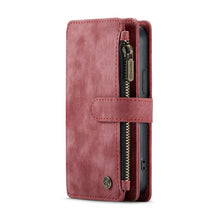 For iPhone 13 mini CaseMe-C30 PU + TPU Multifunctional Horizontal Flip Leather Case with Holder & Card Slot & Wallet & Zipper Pocket (Red)