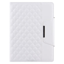 Checkered Pattern Horizontal Flip Leather Case with Holder & Card Slots & Hand Strap For iPad 9.7 (2018 / 2017) / Air 2 / Air / Pro 9.7 2016(White)