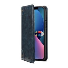For iPhone 13 Baroque Simple Horizontal Flip Leather Case with Holder & Card Slots & Wallet(Blue)