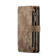 For iPhone SE 2022 / SE 2020 / 8 / 7 / 6 CaseMe-C30 PU + TPU Multifunctional Horizontal Flip Leather Case with Holder & Card Slot & Wallet & Zipper Pocke(Brown)