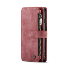 For iPhone SE 2022 / SE 2020 / 8 / 7 / 6 CaseMe-C30 PU + TPU Multifunctional Horizontal Flip Leather Case with Holder & Card Slot & Wallet & Zipper Pocke(Red)