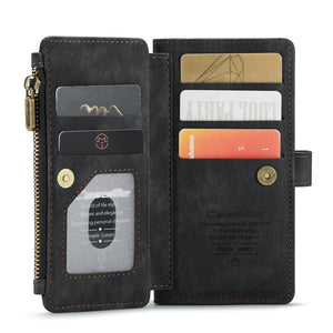 For iPhone 11 Pro CaseMe-C30 PU + TPU Multifunctional Horizontal Flip Leather Case with Holder & Card Slot & Wallet & Zipper Pocket (Black)