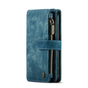 For iPhone 11 Pro CaseMe-C30 PU + TPU Multifunctional Horizontal Flip Leather Case with Holder & Card Slot & Wallet & Zipper Pocket (Blue)