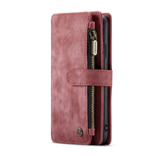 For iPhone XS Max CaseMe-C30 PU + TPU Multifunctional Horizontal Flip Leather Case with Holder & Card Slot & Wallet & Zipper Pocket(Red)