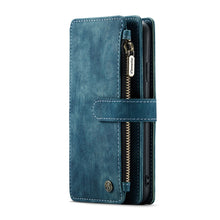 For iPhone XS Max CaseMe-C30 PU + TPU Multifunctional Horizontal Flip Leather Case with Holder & Card Slot & Wallet & Zipper Pocket(Blue)