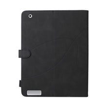 Dual-color Splicing Horizontal Flip PU Leather Case with Holder & Card Slots & Sleep / Wake-up Function For iPad 2 / 3 / 4(Black)