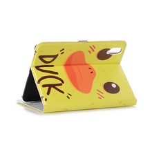 For iPad mini 6 Cartoon Pattern Horizontal Flip Leather Tablet Case with Card Slots & Holder & Wallet(Duck)