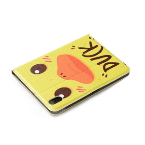 For iPad mini 6 Cartoon Pattern Horizontal Flip Leather Tablet Case with Card Slots & Holder & Wallet(Duck)