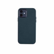 For iPhone 12 / 12 Pro Mesh Texture Cowhide Leather Back Cover Full-wrapped Shockproof Case(Green)