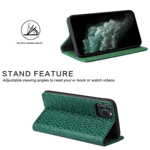 For iPhone 11 Pro Max Crocodile Texture PC + TPU Horizontal Flip Leather Case with Holder & Card Slots & Wallet(Green)