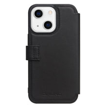 For iPhone 13 mini QIALINO Magnetic Buckle Phone Leather Case with Card Slot (Black)