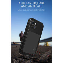 For iPhone 13 mini LOVE MEI Metal Shockproof Waterproof Dustproof Protective Phone Case (Silver)