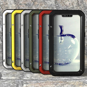 For iPhone 13 Pro Max LOVE MEI Metal Shockproof Waterproof Dustproof Protective Phone Case (Black)