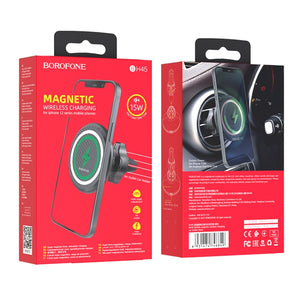 Borofone BH45 Car Magnetic Wireless Charging Holder(Black)