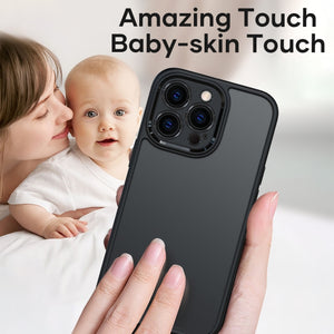 For iPhone 13 Pro Max ROCK U-shield Skin-like PC+TPU Phone Case (Black)