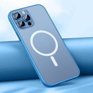 For iPhone 13 Pro Max MagSafe Matte Phone Case (Sierra Blue)