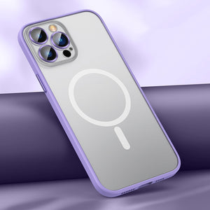 For iPhone 13 Pro Max MagSafe Matte Phone Case (Purple)