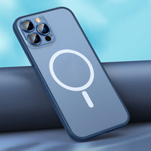 For iPhone 13 Pro MagSafe Matte Phone Case (Dark Blue)