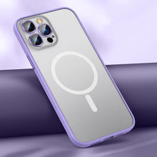 For iPhone 12 Pro Max MagSafe Matte Phone Case(Purple)