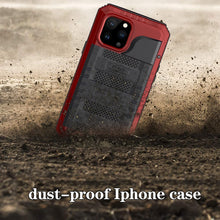For iPhone 13 Pro Shockproof Waterproof Dustproof Metal + Silicone Phone Case with Screen Protector (Red)