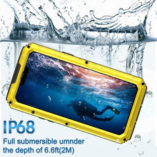 For iPhone 13 Pro Shockproof Waterproof Dustproof Metal + Silicone Phone Case with Screen Protector (Yellow)