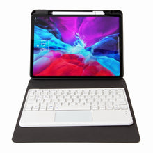 H-102C Touch Bluetooth Keyboard Leather Case with Rear Three-fold Holder For iPad 10.2 2020 & 2019 / Pro 10.5 inch(Purple)